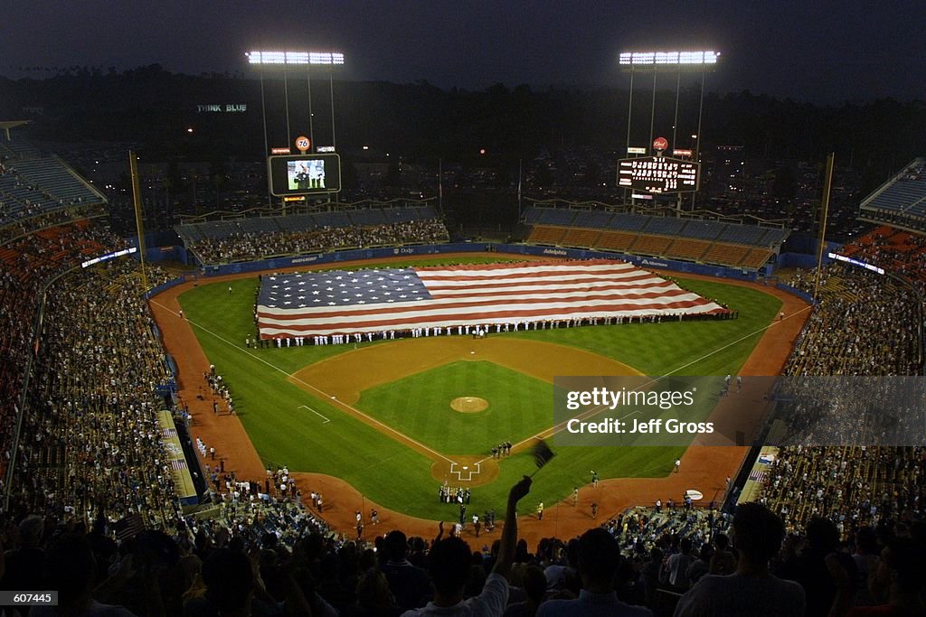 Padres v Dodgers X flag