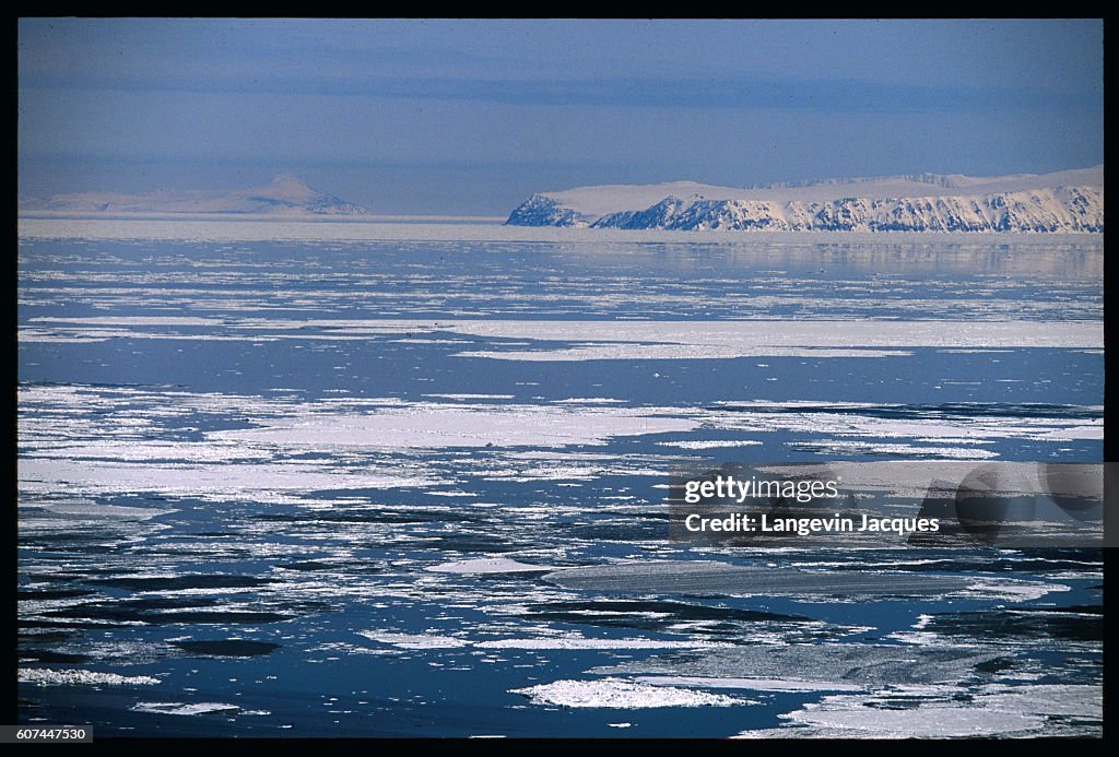 Diomede Islands in the Bering Strait