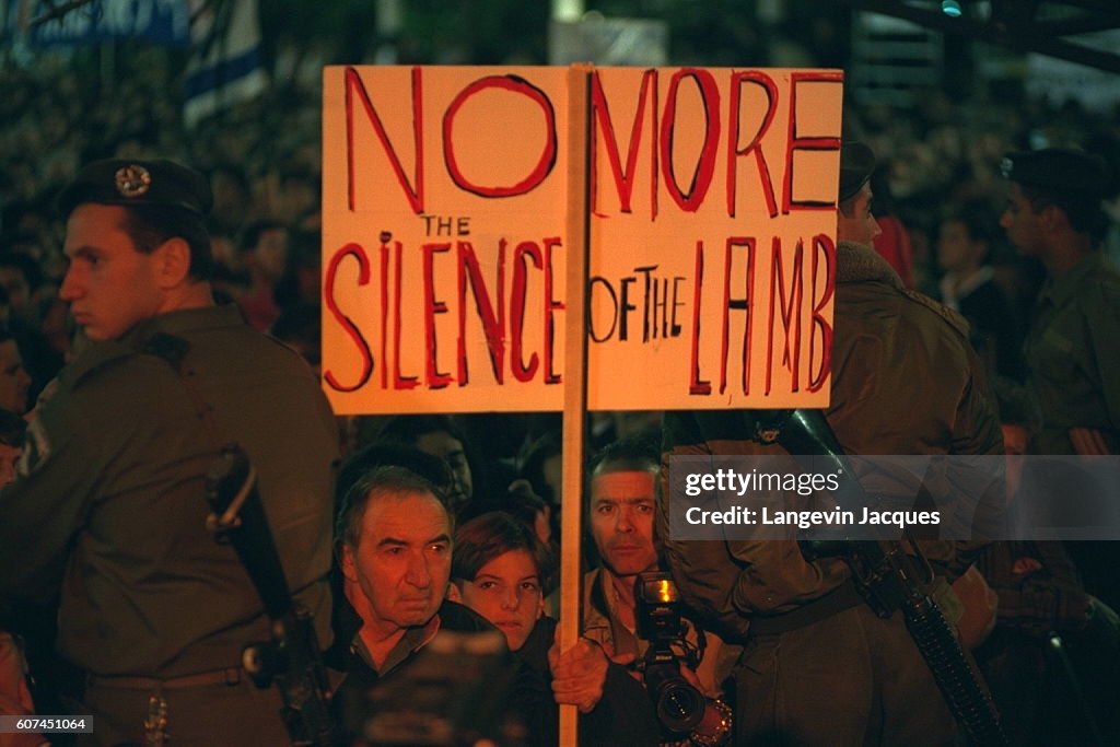 DEMONSTRATION IN MEMORY OF ITZHAK RABIN IN TEL AVIV