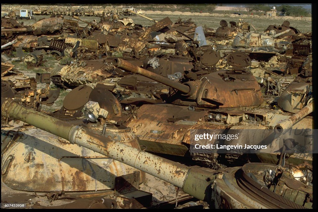 IRAQI TANK CEMETERY IN KUWEIT
