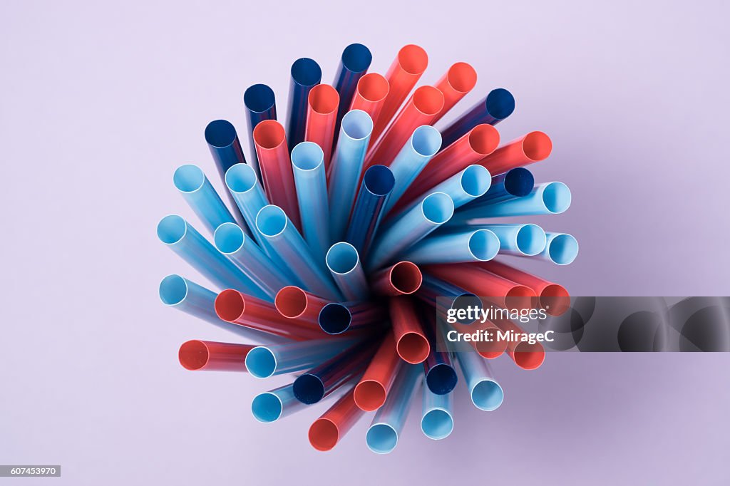Directly Above Shot Of A Bouquet of Straw
