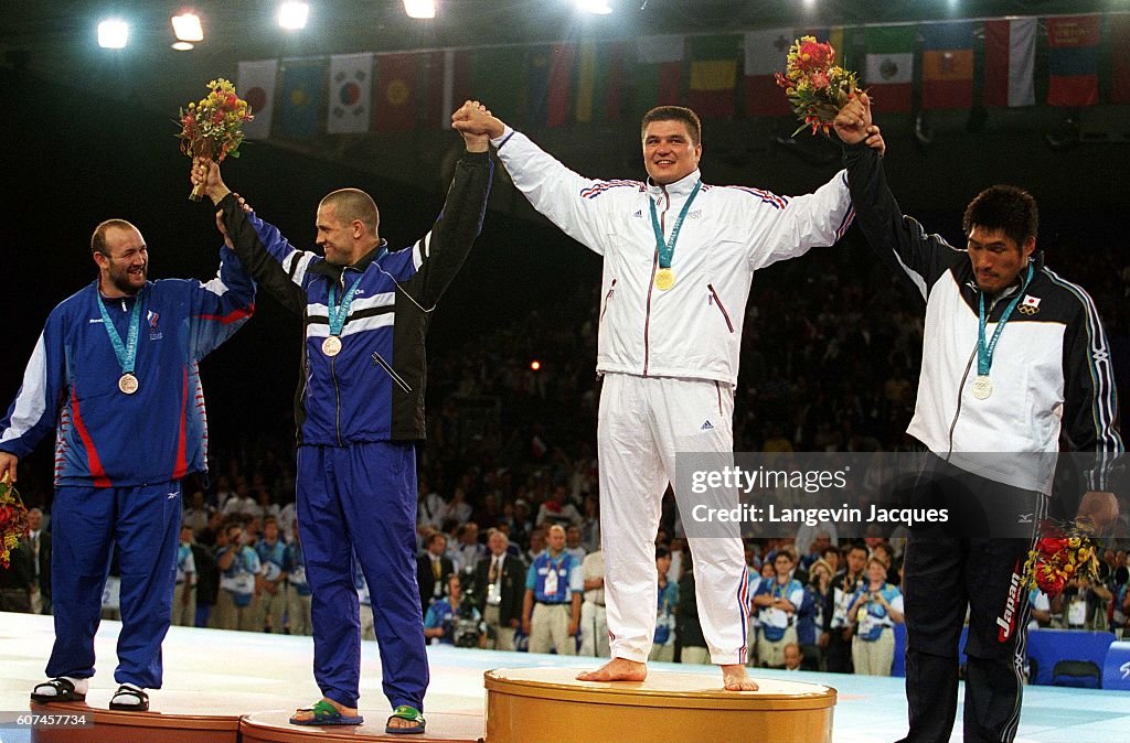 Podium de la finale du Judo Homme 100kg Jeux Olympiques de Sydney