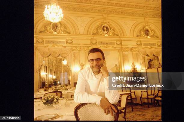 French Chef Alain Ducasse, manager of "Le Louis XV" restaurant.