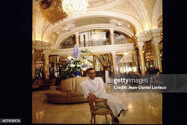 French Chef Alain Ducasse, manager of "Le Louis XV" restaurant.