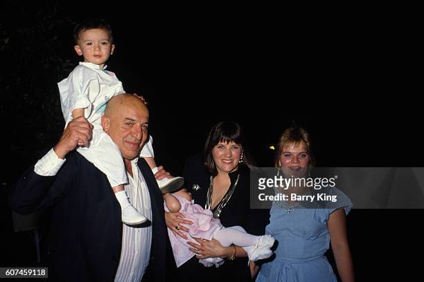 American actor of Greek origins Telly Savalas, his wife Julie Hovland, and their children Christian and Ariana.