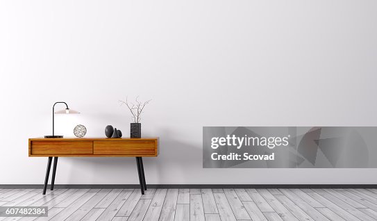 Side Table Render Interior With Wooden Side Table 3d Render High-Res Stock Photo - Getty ...