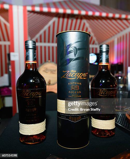 Bottles of Zacapa Rum are displayed during the Las Vegas Food & Wine Festival at the SLS Las Vegas Hotel on September 17, 2016 in Las Vegas, Nevada.