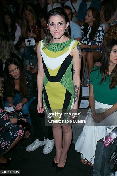 Angy Fernandez is seen attending Mercedes-Benz Fashion Week Madrid Spring/Summer 2017 at Ifema on September 18, 2016 in Madrid, Spain.