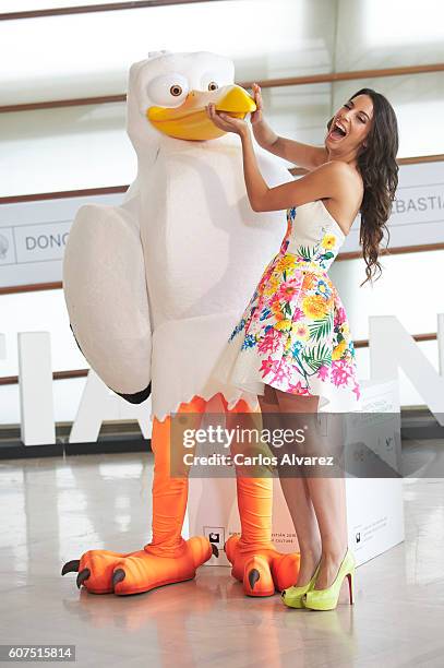 Almudena Cid attends 'Ciguenas' photocall during 64th San Sebastian Film Festival at Kursaal on September 18, 2016 in San Sebastian, Spain.