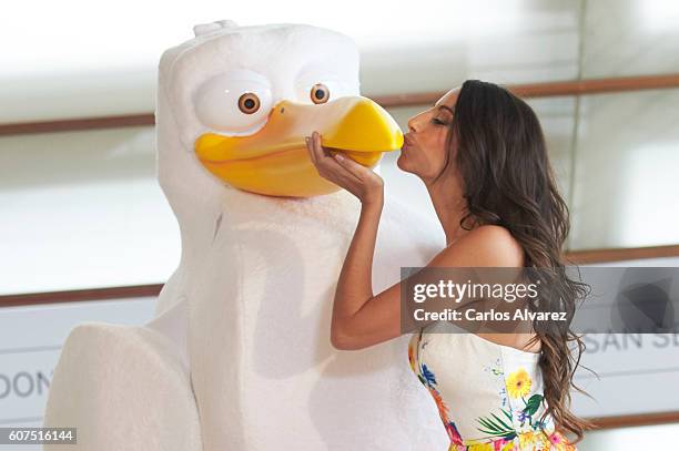 Almudena Cid attends 'Ciguenas' photocall during 64th San Sebastian Film Festival at Kursaal on September 18, 2016 in San Sebastian, Spain.