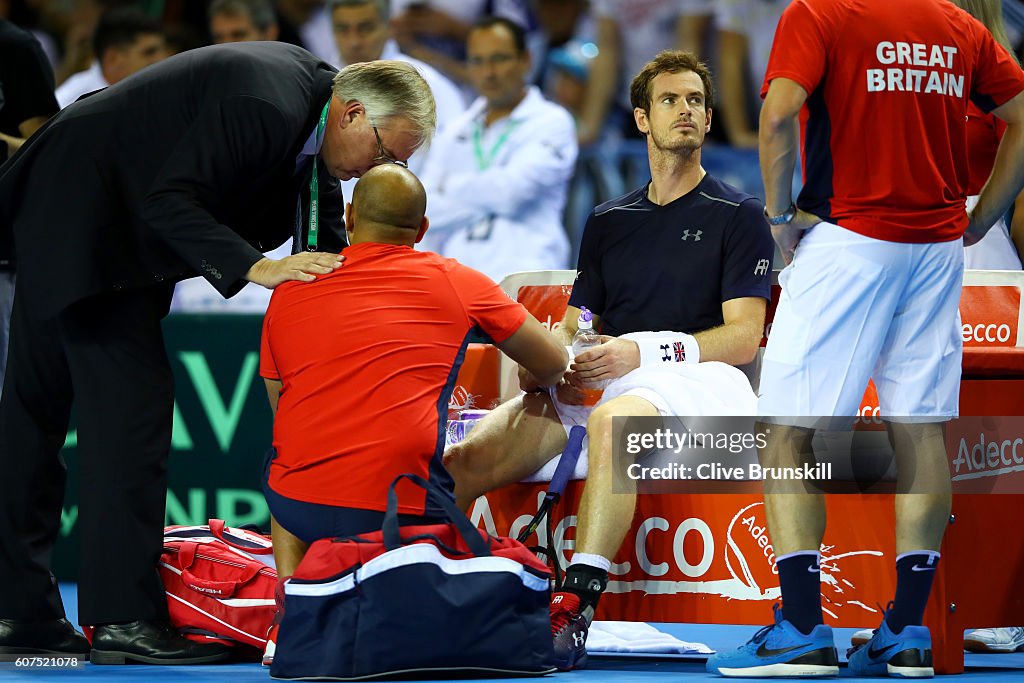 Great Britain v Argentina: Davis Cup Semi Final 2016 - Day Three