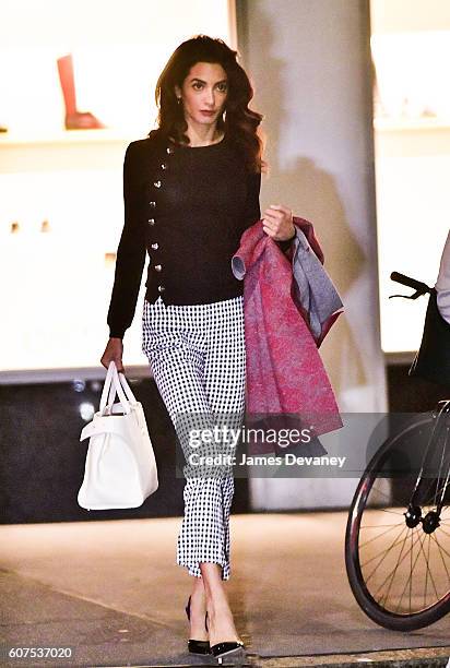 Amal Clooney seen on the streets of Manhattan on September 17, 2016 in New York City.