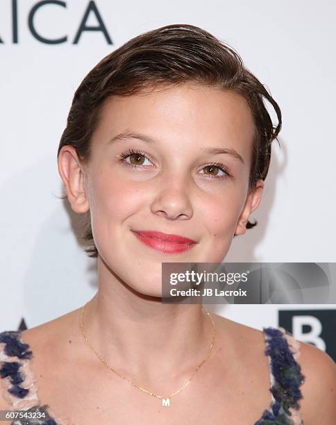 Millie Bobby Brown attends the BBC America BAFTA Los Angeles TV Tea Party at The London Hotel on September 17, 2016 in West Hollywood, California.