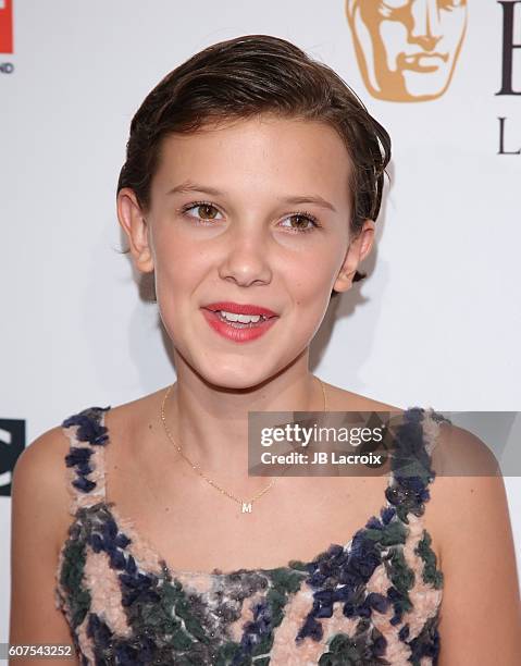 Millie Bobby Brown attends the BBC America BAFTA Los Angeles TV Tea Party at The London Hotel on September 17, 2016 in West Hollywood, California.