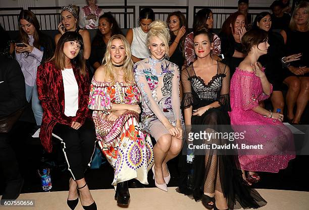 Foxes, Ellie Goulding, Pixie Lott, guest and Sai Bennett at the Temperley London x Vero SS17 Fashion Show at The Lindley Hall on September 18, 2016...