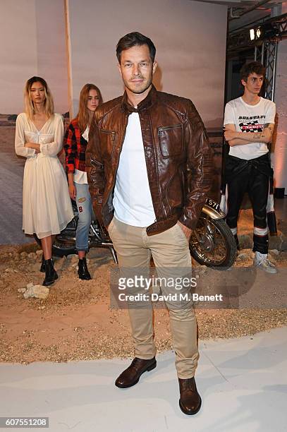 Paul Sculfor attends as Belstaff and Liv Tyler launch the Spring Summer 17 collection during London Fashion Week at Victoria House on September 18,...