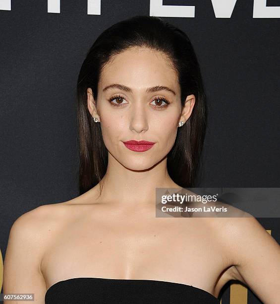 Actress Emmy Rossum attends the Showtime Emmy eve party at Sunset Tower on September 17, 2016 in West Hollywood, California.