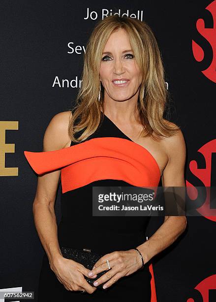 Actress Felicity Huffman attends the Showtime Emmy eve party at Sunset Tower on September 17, 2016 in West Hollywood, California.