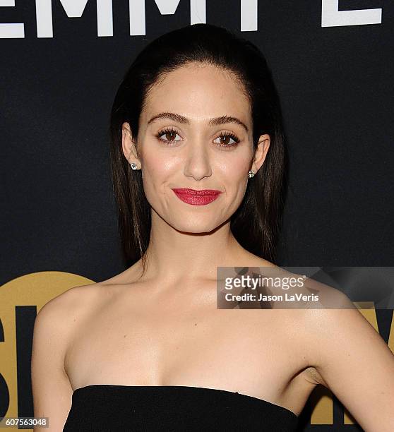 Actress Emmy Rossum attends the Showtime Emmy eve party at Sunset Tower on September 17, 2016 in West Hollywood, California.