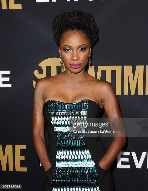 Actress Shanola Hampton attends the Showtime Emmy eve party at Sunset Tower on September 17, 2016 in West Hollywood, California.