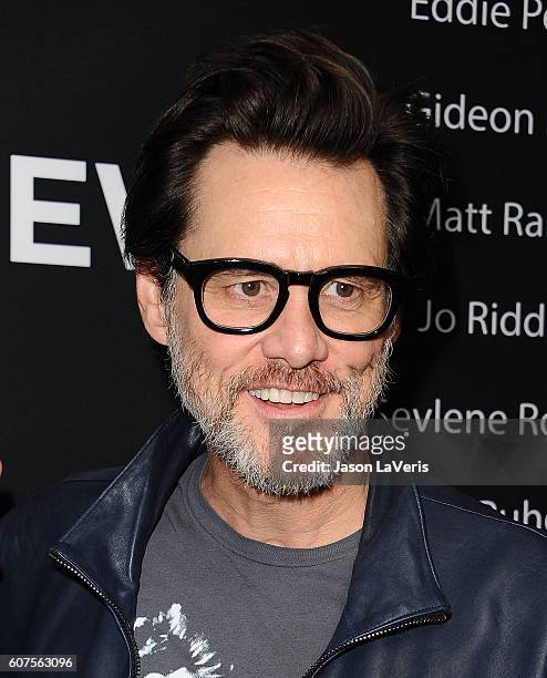 Actor Jim Carrey attends the Showtime Emmy eve party at Sunset Tower on September 17, 2016 in West Hollywood, California.