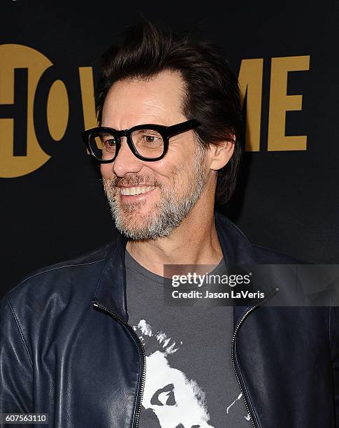 Actor Jim Carrey attends the Showtime Emmy eve party at Sunset Tower on September 17, 2016 in West Hollywood, California.