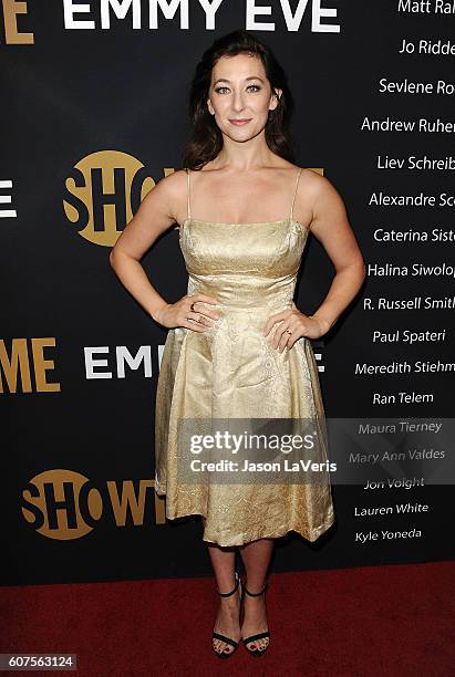Actress Isidora Goreshter attends the Showtime Emmy eve party at Sunset Tower on September 17, 2016 in West Hollywood, California.