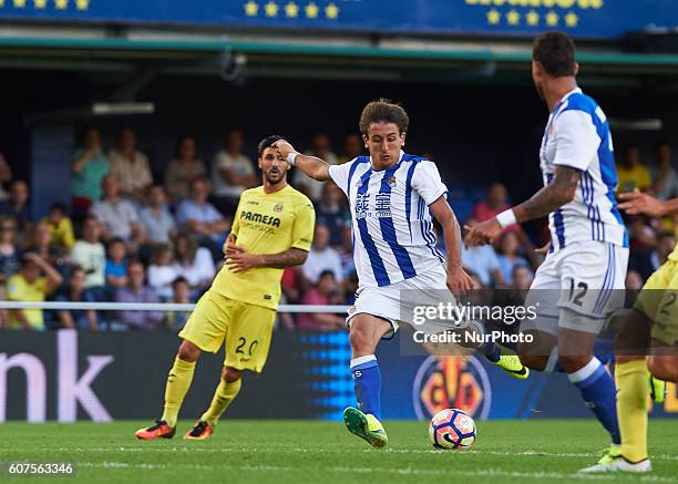 Mikel Oyarzabal of Real Sociedad during the day 4 of La Liga match, at Estadio El Madrigal, on September 18, 2016 in Villarreal, Spain.