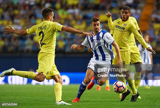 David Concha of Real Sociedad during the day 4 of La Liga match, at Estadio El Madrigal, on September 18, 2016 in Villarreal, Spain.