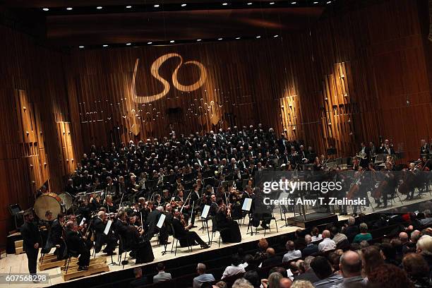 The London Symphony Orchestra prepares to be conducted by Gianandrea Noseda in a performance of the Verdi Requiem with a cast of Italian opera stars...