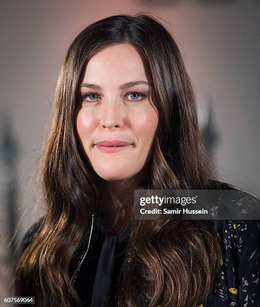 Liv Tyler attends the Belstaff Presentation during London Fashion Week Spring/Summer collections 2016/2017 on September 18, 2016 in London, United...