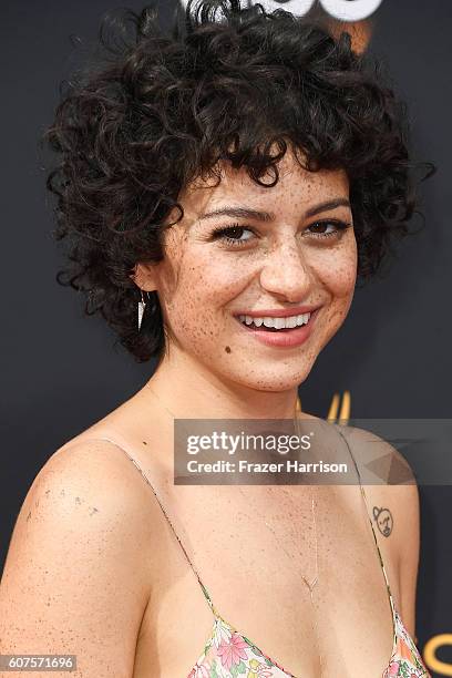 Actress Alia Shawkat attends the 68th Annual Primetime Emmy Awards at Microsoft Theater on September 18, 2016 in Los Angeles, California.