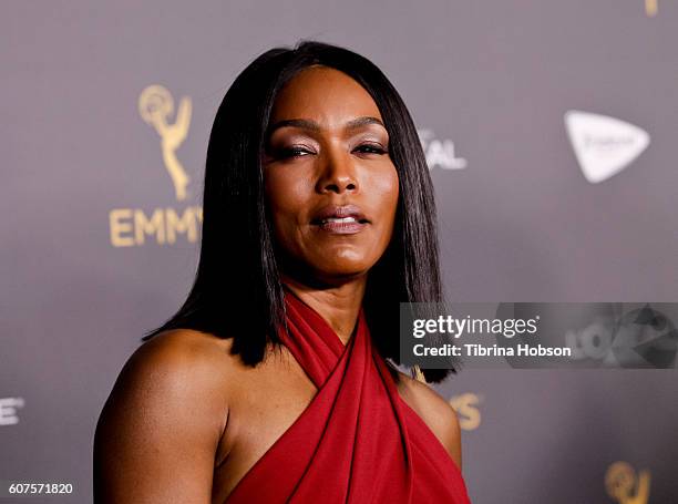 Angela Bassett attends the Television Academy reception for Emmy Nominees at Pacific Design Center on September 16, 2016 in West Hollywood,...