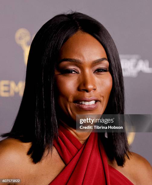 Angela Bassett attends the Television Academy reception for Emmy Nominees at Pacific Design Center on September 16, 2016 in West Hollywood,...