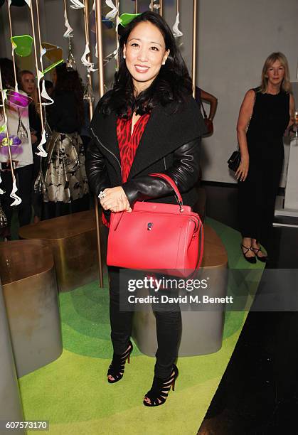 Judy Joo attends the Sunday Times Styles: Fashion Special party during London Fashion Week Spring/Summer collections 2017 at L'Eden by Perrier-Jouet...