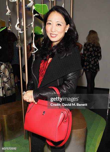 Judy Joo attends the Sunday Times Styles: Fashion Special party during London Fashion Week Spring/Summer collections 2017 at L'Eden by Perrier-Jouet...