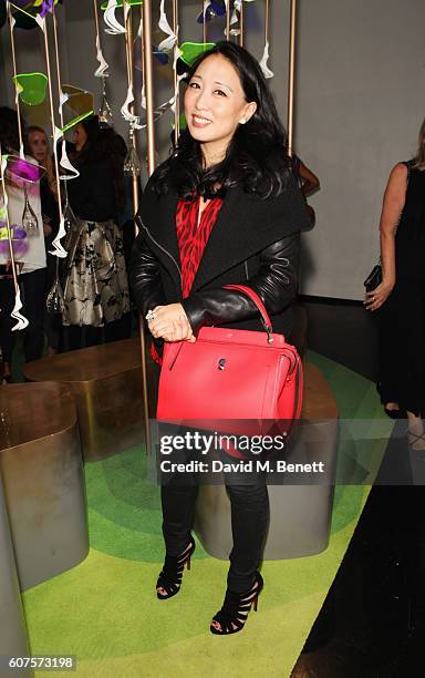 Judy Joo attends the Sunday Times Styles: Fashion Special party during London Fashion Week Spring/Summer collections 2017 at L'Eden by Perrier-Jouet...