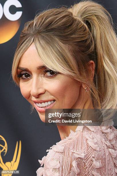 Personality Giuliana Rancic arrives at the 68th Annual Primetime Emmy Awards at the Microsoft Theater on September 18, 2016 in Los Angeles,...