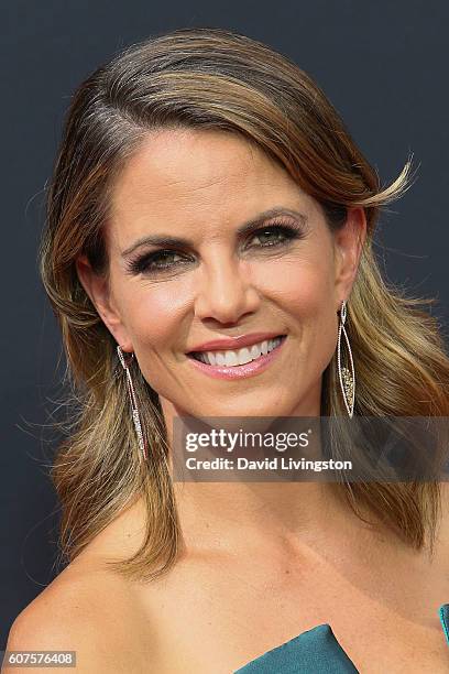 Personality Natalie Morales arrives at the 68th Annual Primetime Emmy Awards at the Microsoft Theater on September 18, 2016 in Los Angeles,...