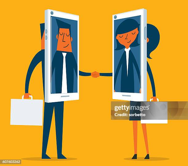 communication - video conference stock illustrations