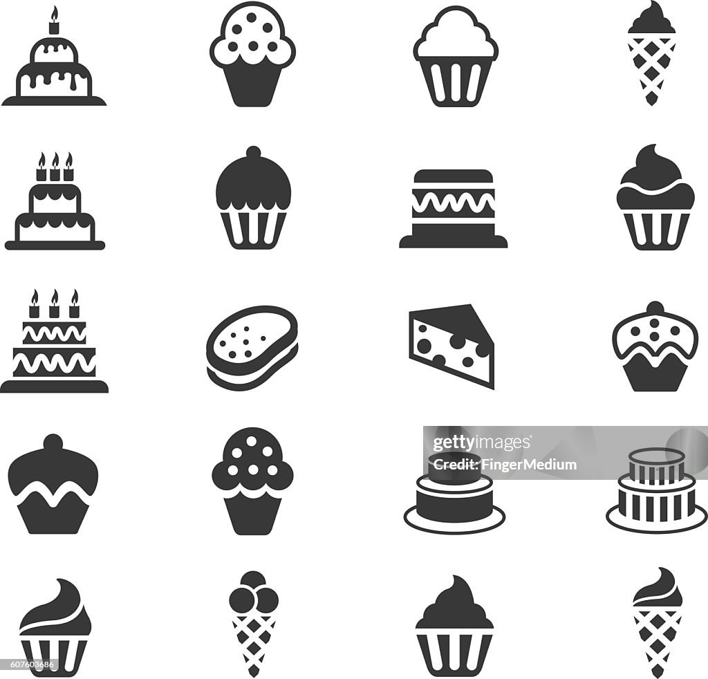 Cakes and Cupcakes icon set