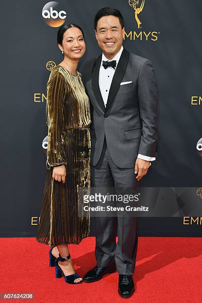Actor Randall Park and Jae Suh Park attend the 68th Annual Primetime Emmy Awards at Microsoft Theater on September 18, 2016 in Los Angeles,...