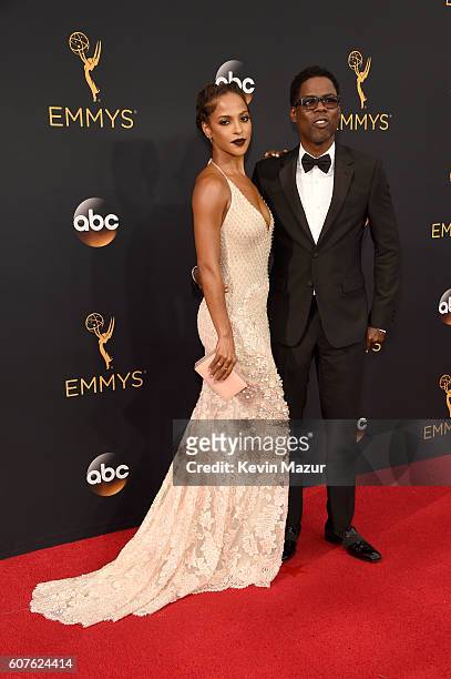 Malaak Compton Rock and comedian Chris Rock attend the 68th Annual Primetime Emmy Awards at Microsoft Theater on September 18, 2016 in Los Angeles,...