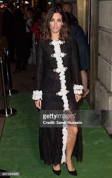Laura Jackson attends A Green Carpet Challenge BAFTA Night during London Fashion Week Spring/Summer collections 2017 on September 18, 2016 in London,...