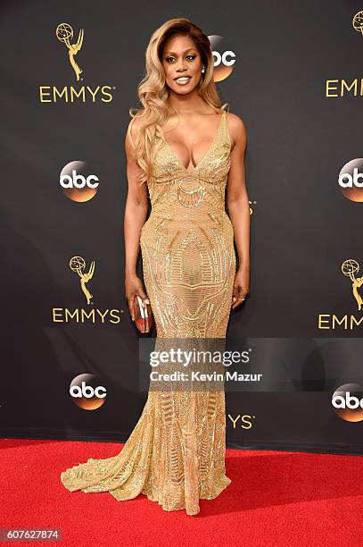 Actress Laverne Cox attends the 68th Annual Primetime Emmy Awards at Microsoft Theater on September 18, 2016 in Los Angeles, California.