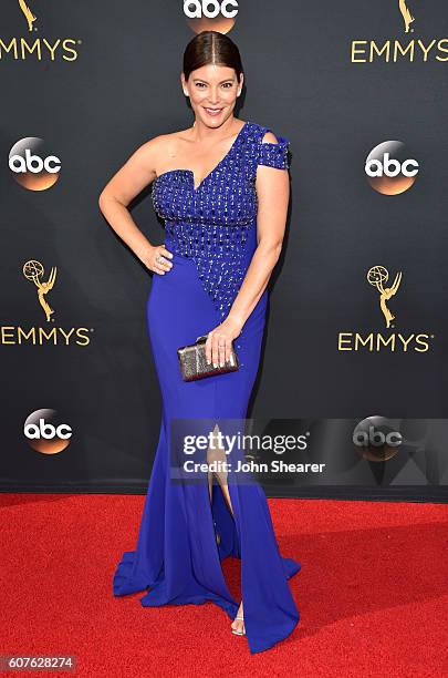 Personality Gail Simmons arrives at the 68th Annual Primetime Emmy Awards at Microsoft Theater on September 18, 2016 in Los Angeles, California.
