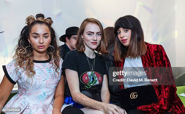 Ella Eyre, Chloe Howl and Foxes attend the Sunday Times Styles: Fashion Special party during London Fashion Week Spring/Summer collections 2017 at...