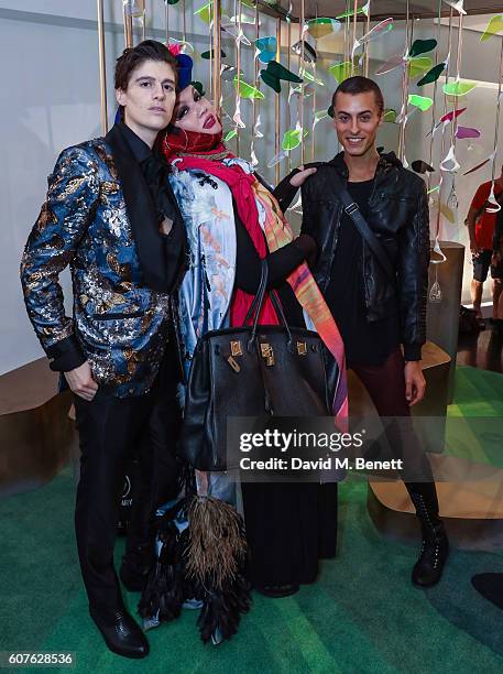 Rain Dove, Daniel Lismore and Cory Wadeattend the Sunday Times Styles: Fashion Special party during London Fashion Week Spring/Summer collections...