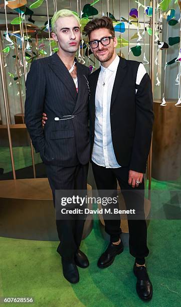 Charles Jeffrey and Henry Holland attend the Sunday Times Styles: Fashion Special party during London Fashion Week Spring/Summer collections 2017 at...