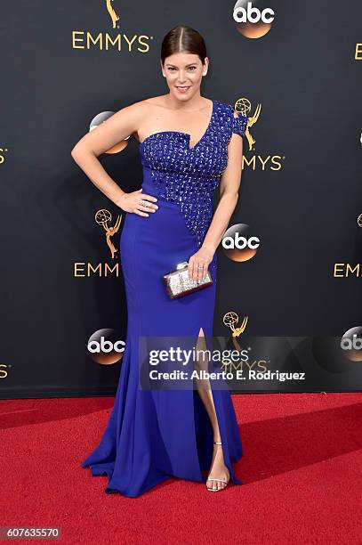 Personality Gail Simmons attends the 68th Annual Primetime Emmy Awards at Microsoft Theater on September 18, 2016 in Los Angeles, California.